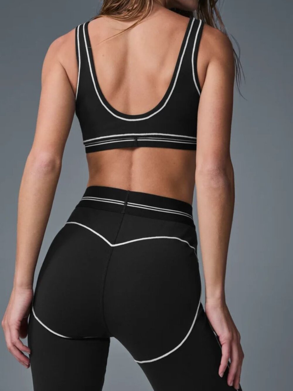 Black/White💗ALO Yoga Heart Throb High Waisted Legging&Bra Set NWT|Flattering - Picture 13 of 13
